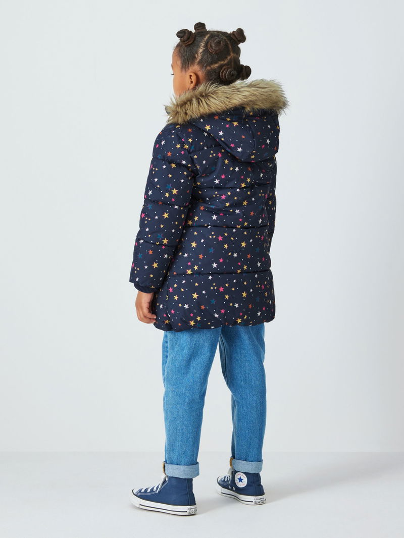 JOHN LEWIS Stars Padded Parka in Multi