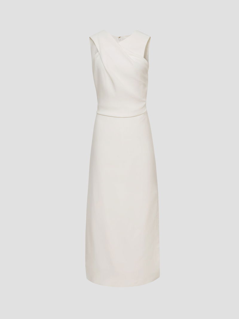 Sleeveless Ruched Column Dress