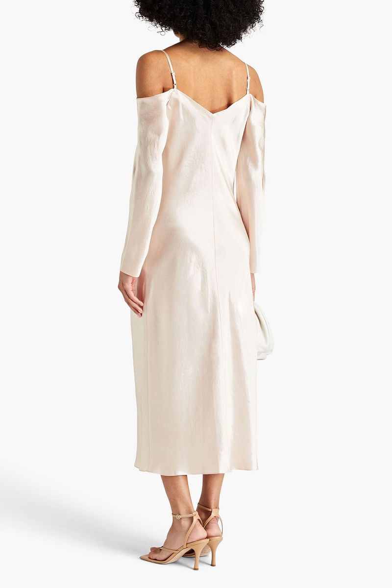 vince silk satin midi dress Vince