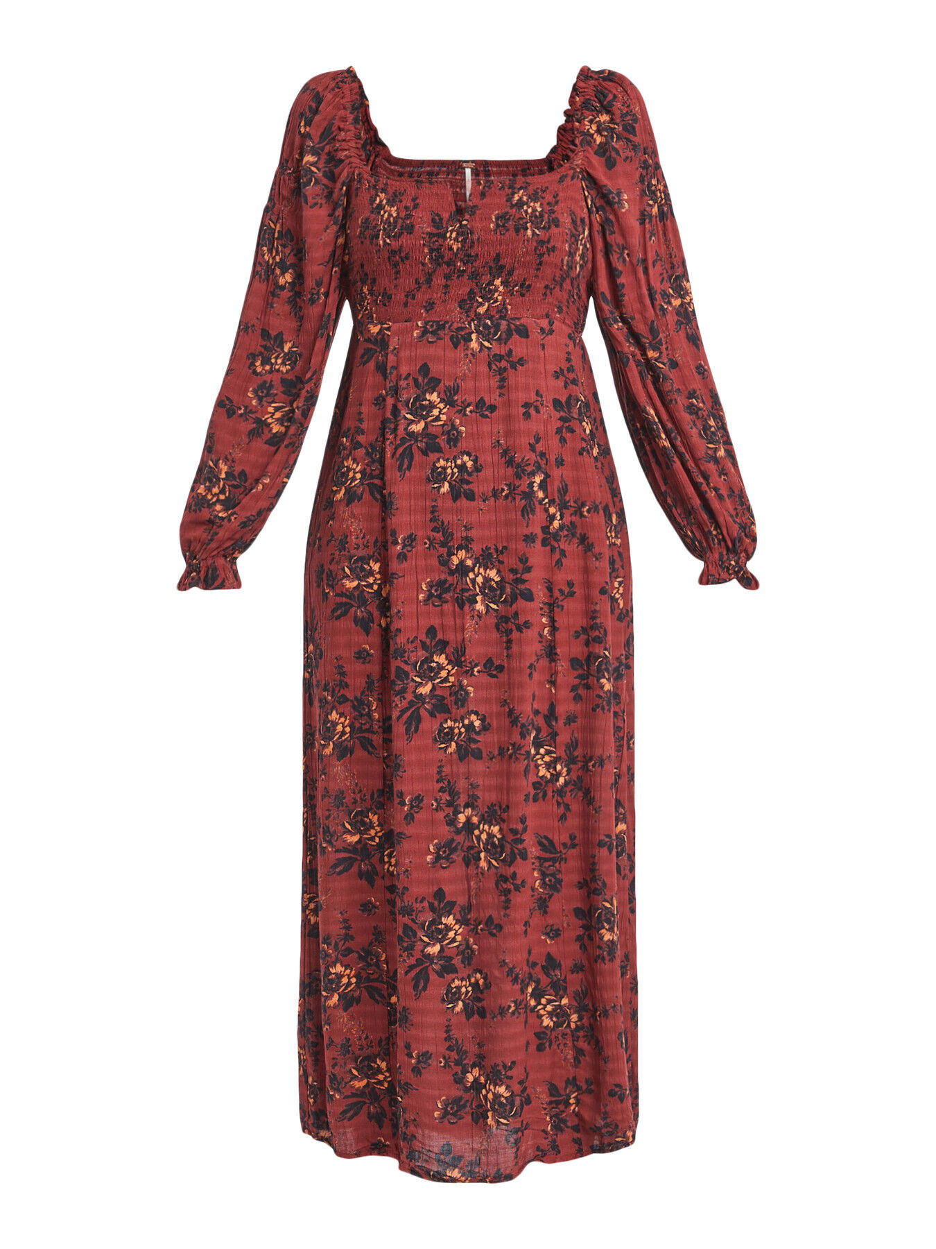 knee length dresses for ladies Free People Haven Midi Dress BlackCombo / M main image 1