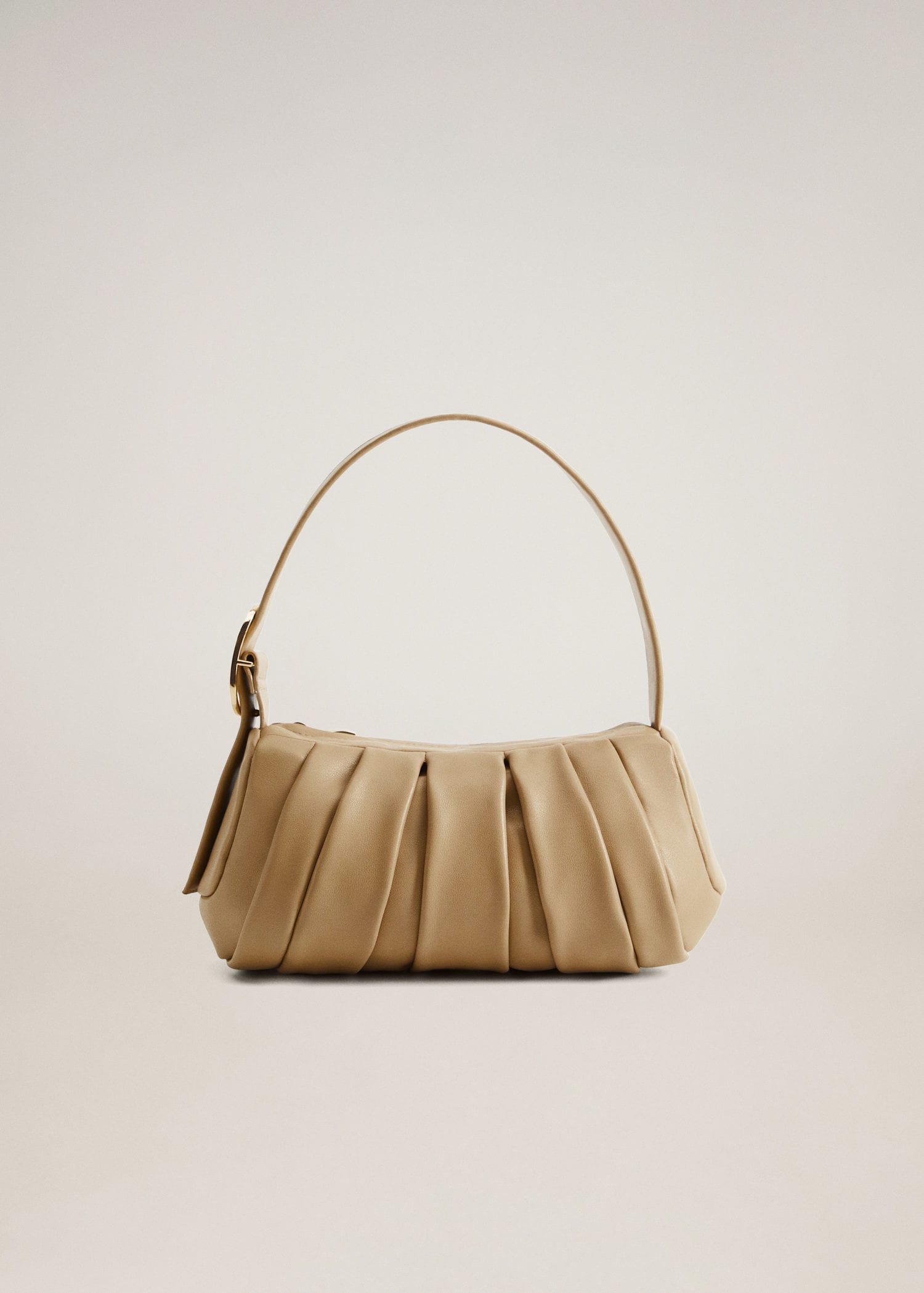 MANGO Pleats Baguette Bag