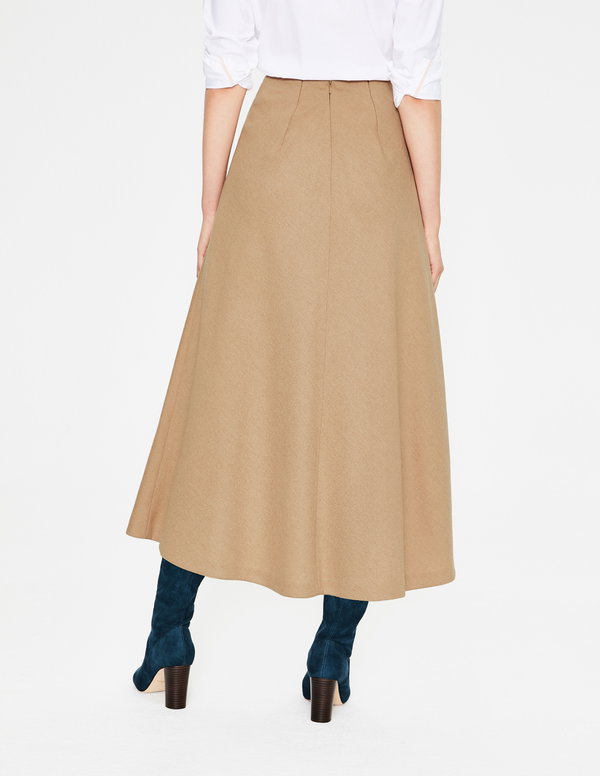 BRITISH TRACE WOVEN MIDI SKIRT main image 1
