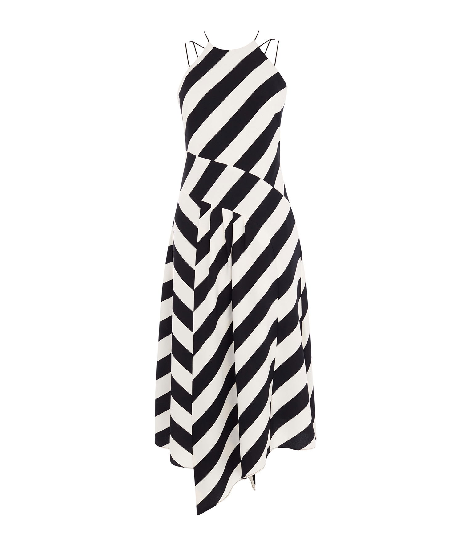 KAREN MILLEN Striped Floral Midi Dress endource