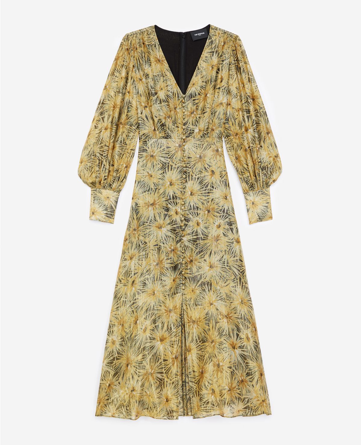 THE KOOPLES Buttoned Long Dress With Golden Print | endource