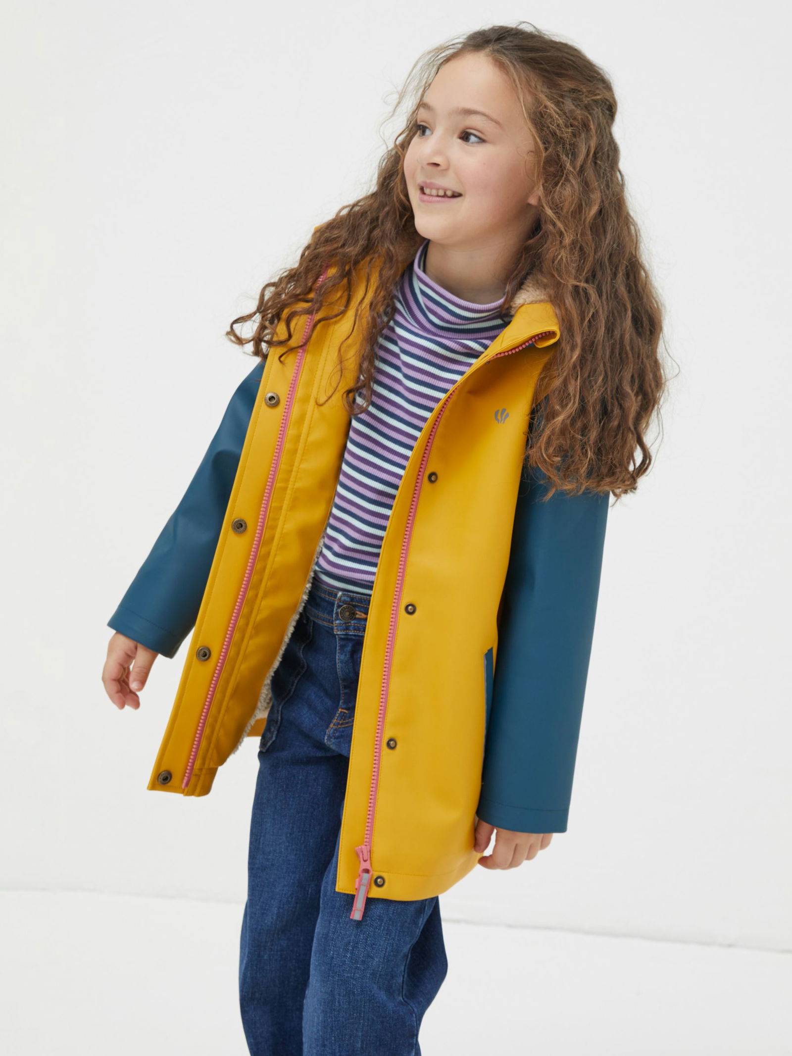 FATFACE Rubberised Waterproof Jacket in Yellow Endource