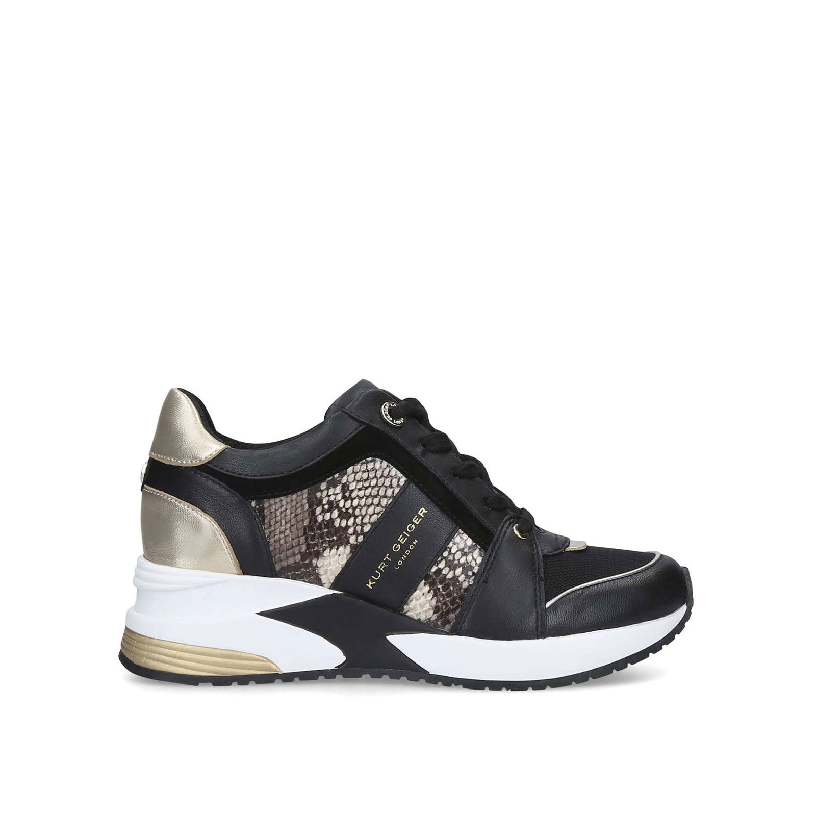 KURT GEIGER LONDON Lana Snake Print Chunky Trainers | Endource