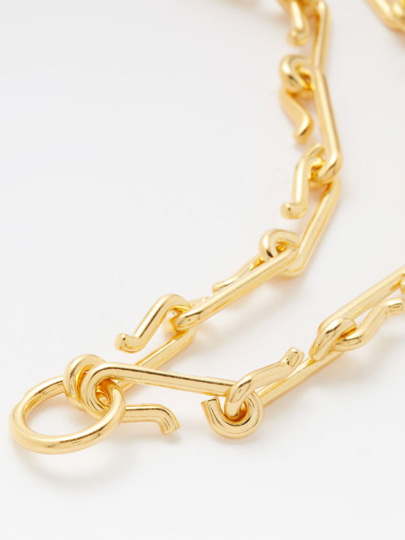 ALL BLUES Hook 18kt Gold-Plated Sterling-Silver Necklace in Gold 