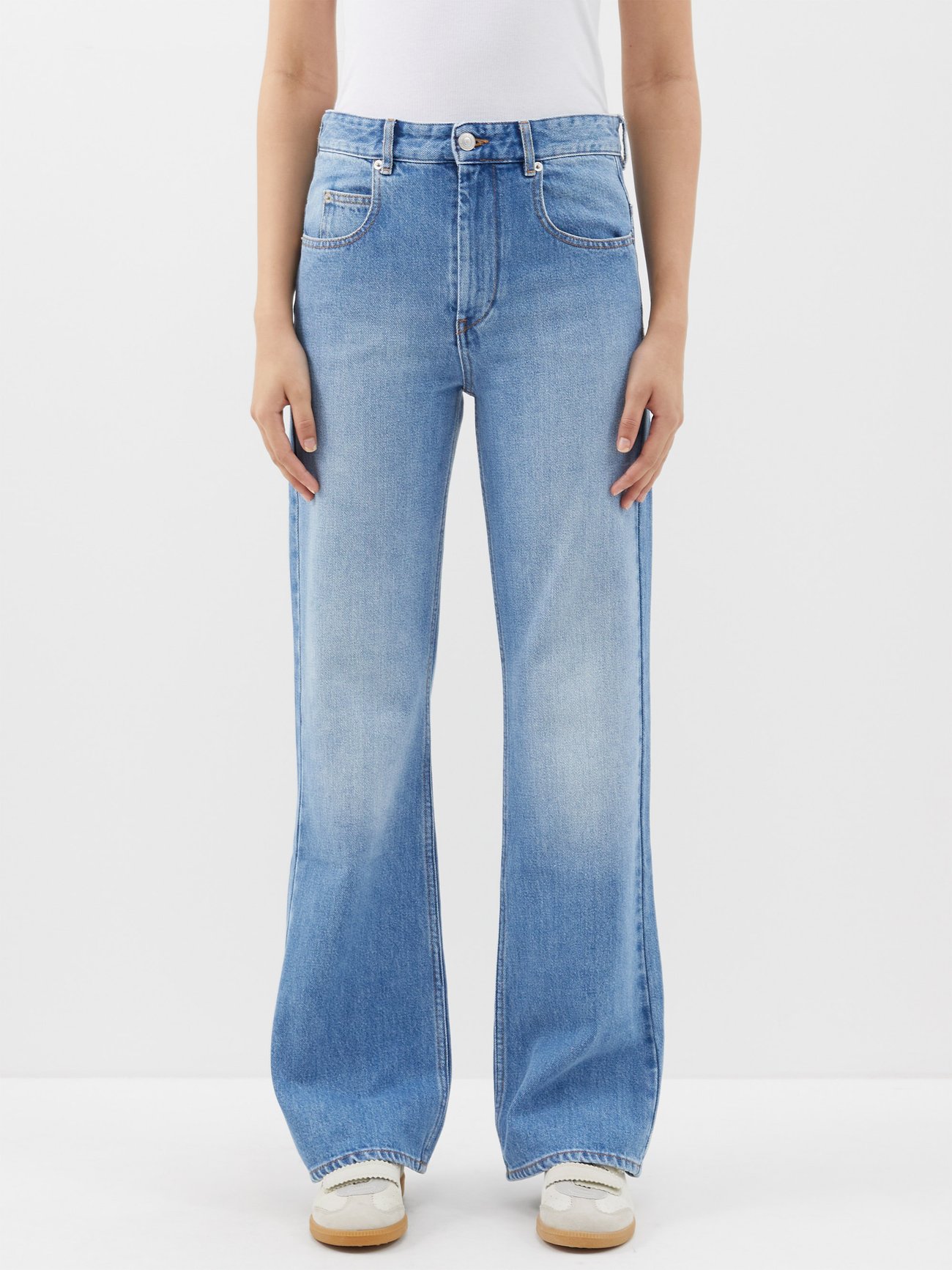 ISABEL MARANT ÉTOILE Belvira Flared Jeans in Blue | Endource