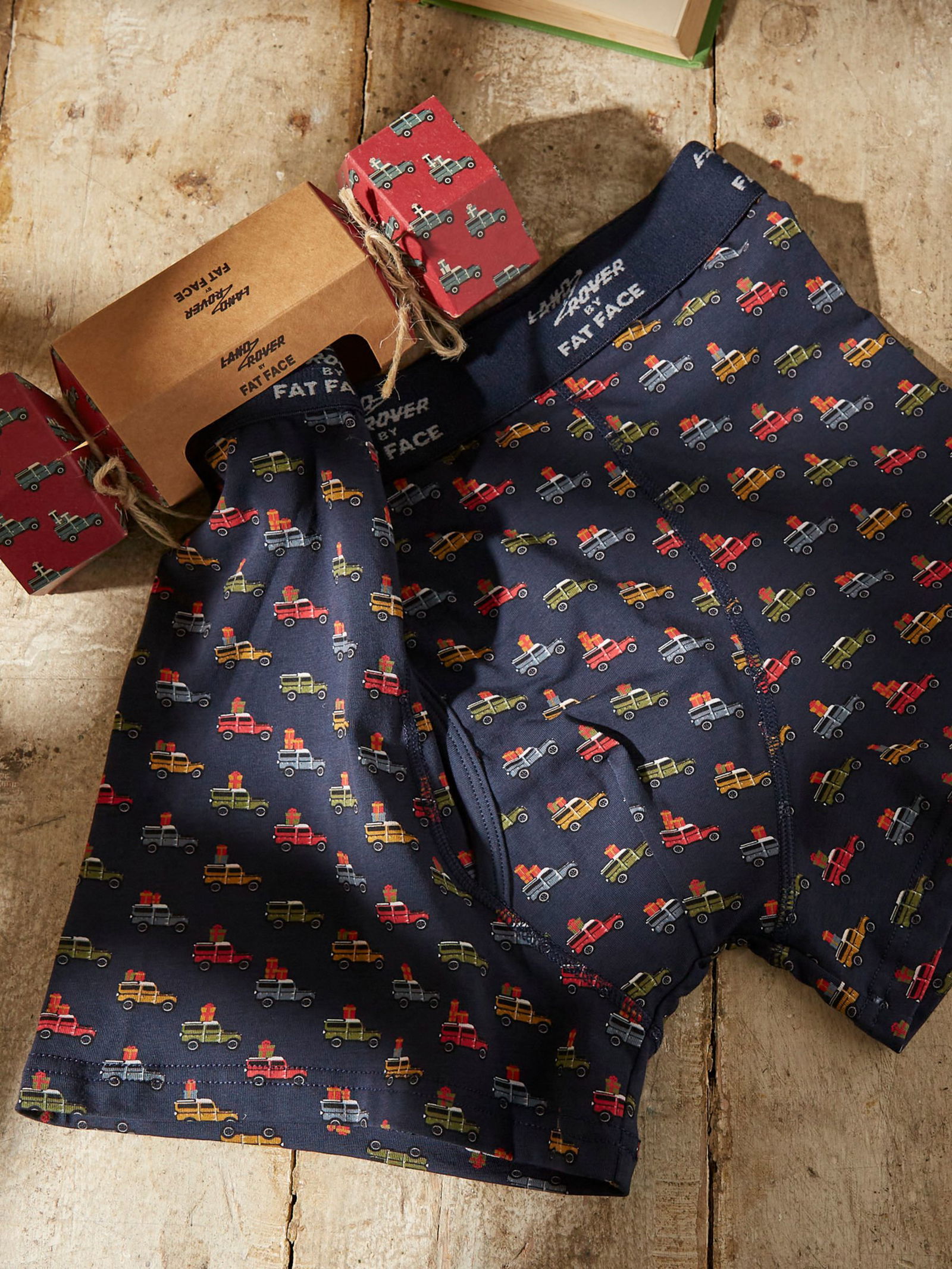 FATFACE Land Rover Boxers in Navy/Multi | endource