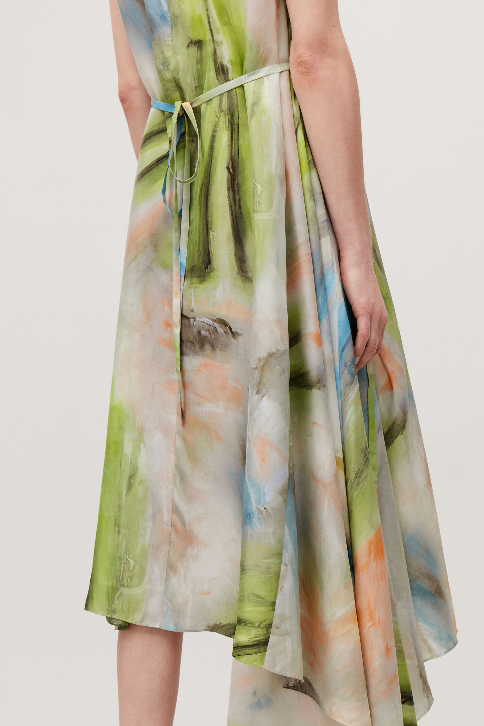 cos asymmetric silk dress with ties COS Asymmetric Silk Dress With Ties