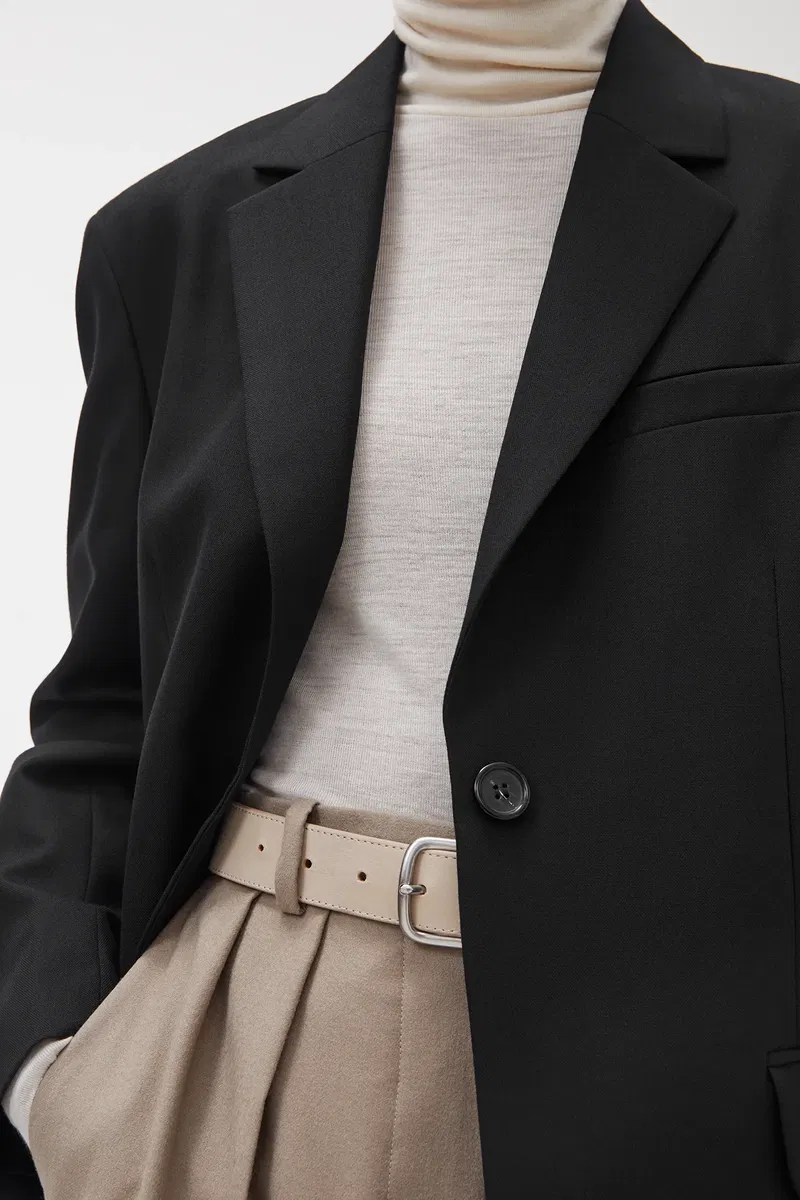 ARKET Oversized Wool Hopsack Blazer Endource