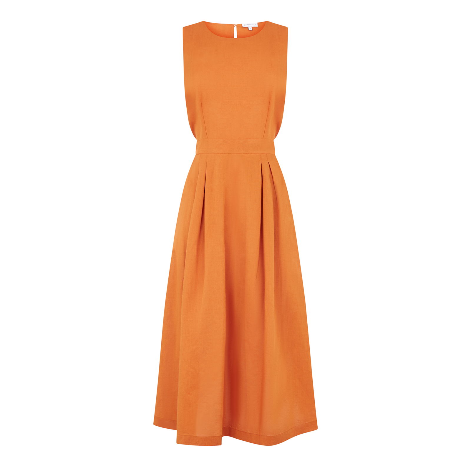 WAREHOUSE Linen Open Back Dress | endource