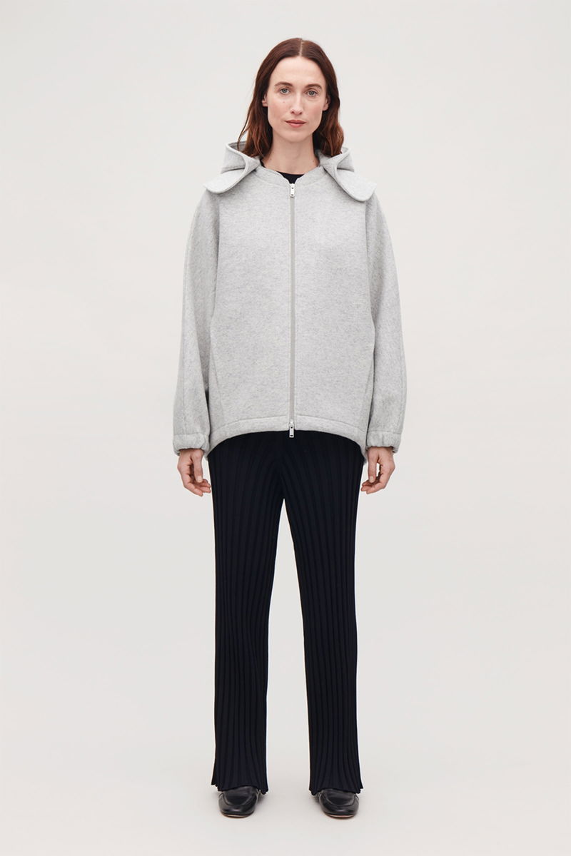 COS Detachable-Hood Wool Jacket | Endource