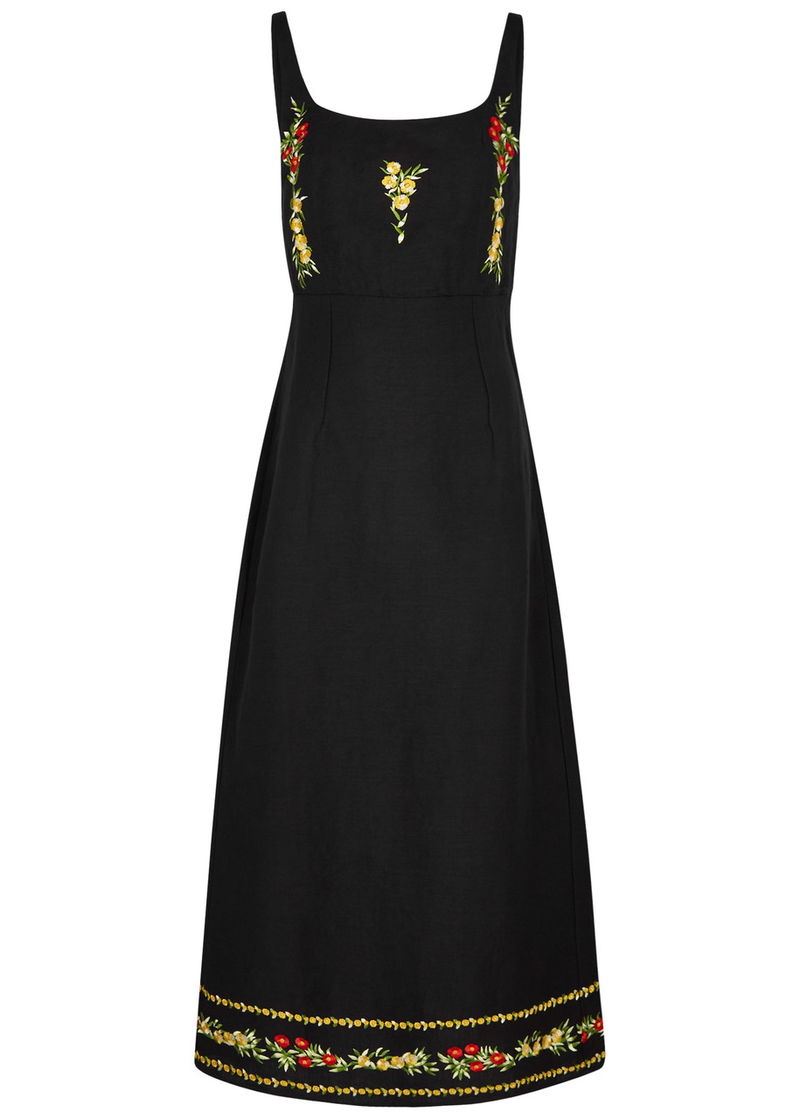 sachin and babi light blue dress Boden Womens Jersey Embroidered Midi Dress UK 8 US 4 White Boho D0263 NWT