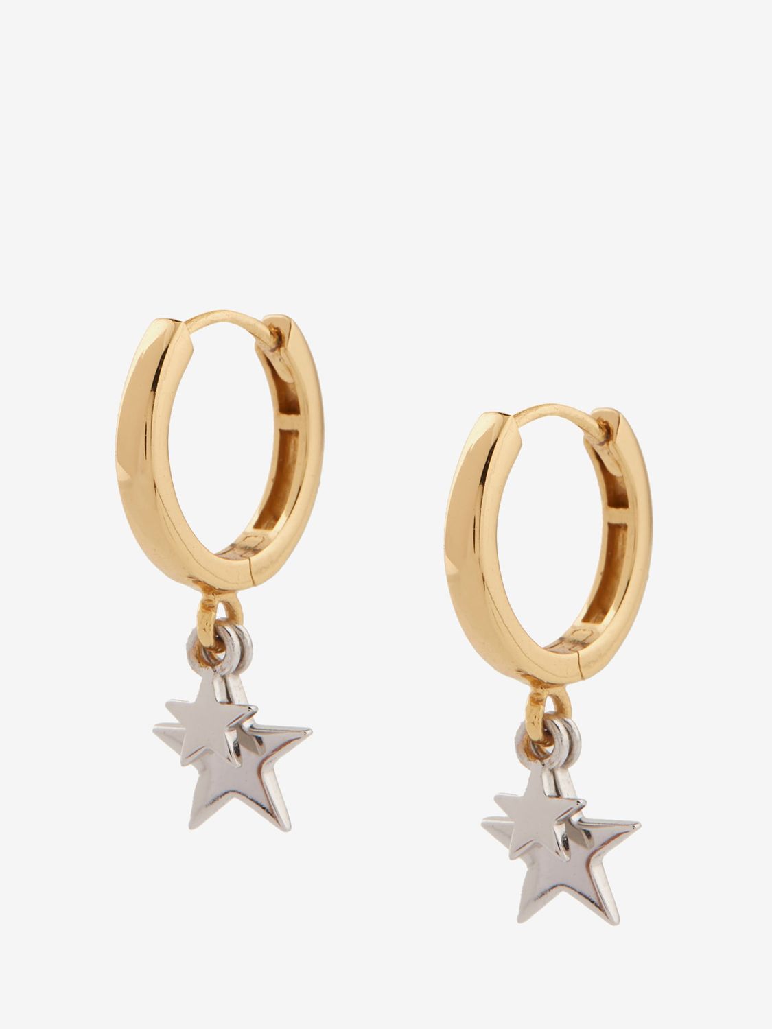 Mint Velvet Mixed Tone Star Drop Huggie Earrings Endource