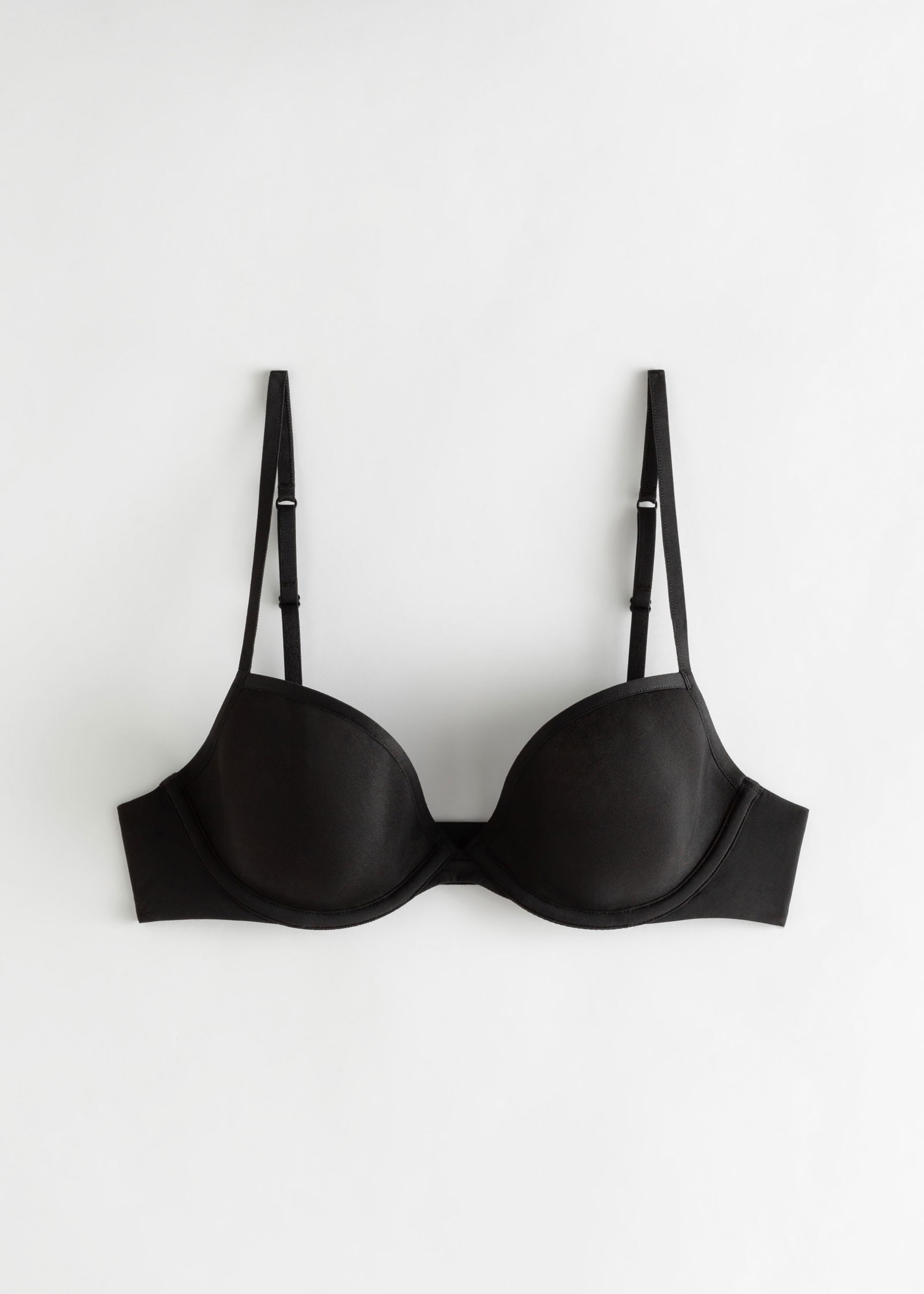 John Lewis Zoey T-Shirt Spacer Bra, Black at John Lewis & Partners