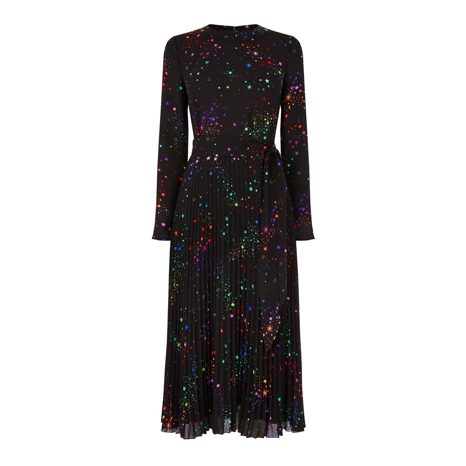 WAREHOUSE Rainbow Pleated Dress | endource