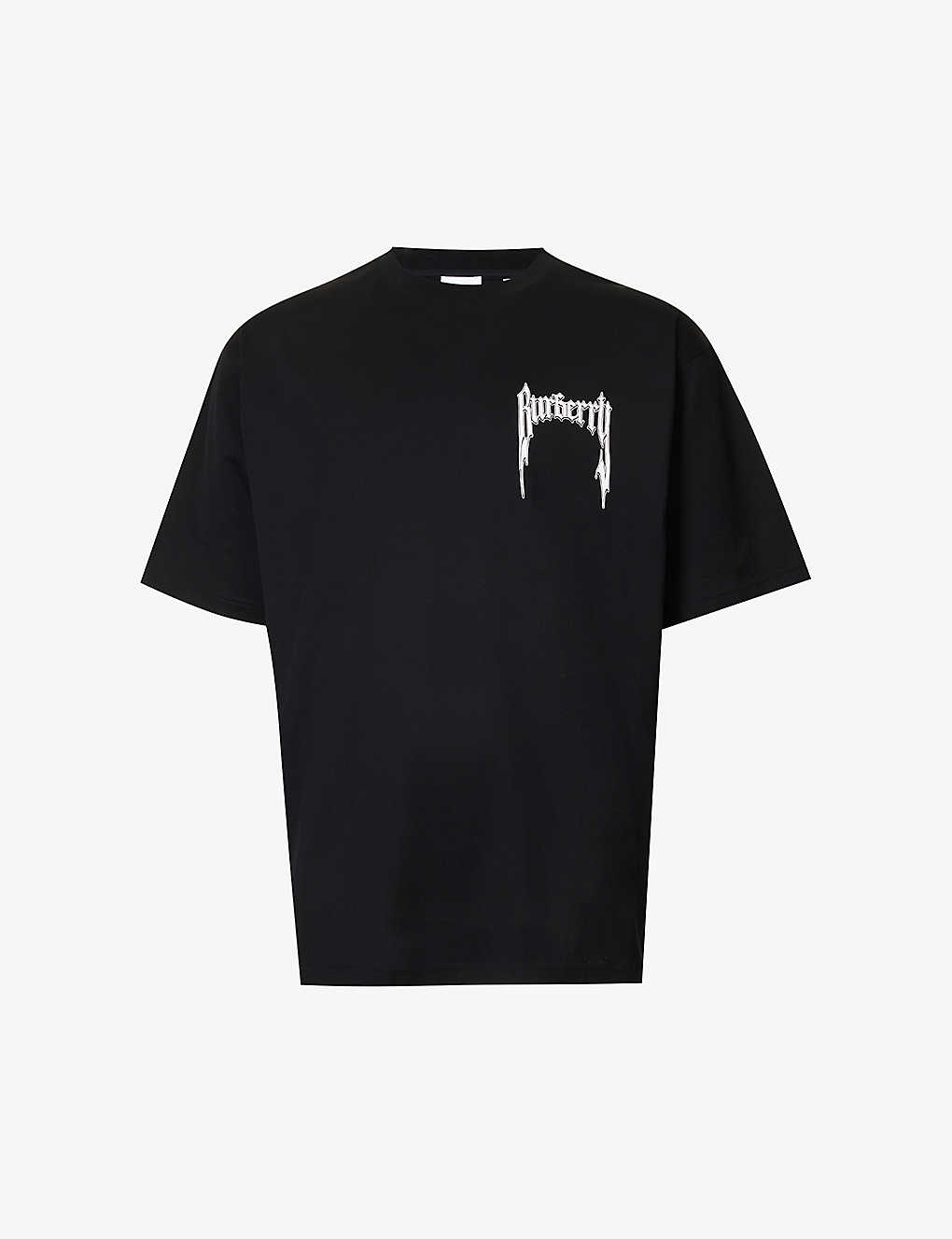 BURBERRY Gothic Logo-Print T-Shirt in BLACK | endource
