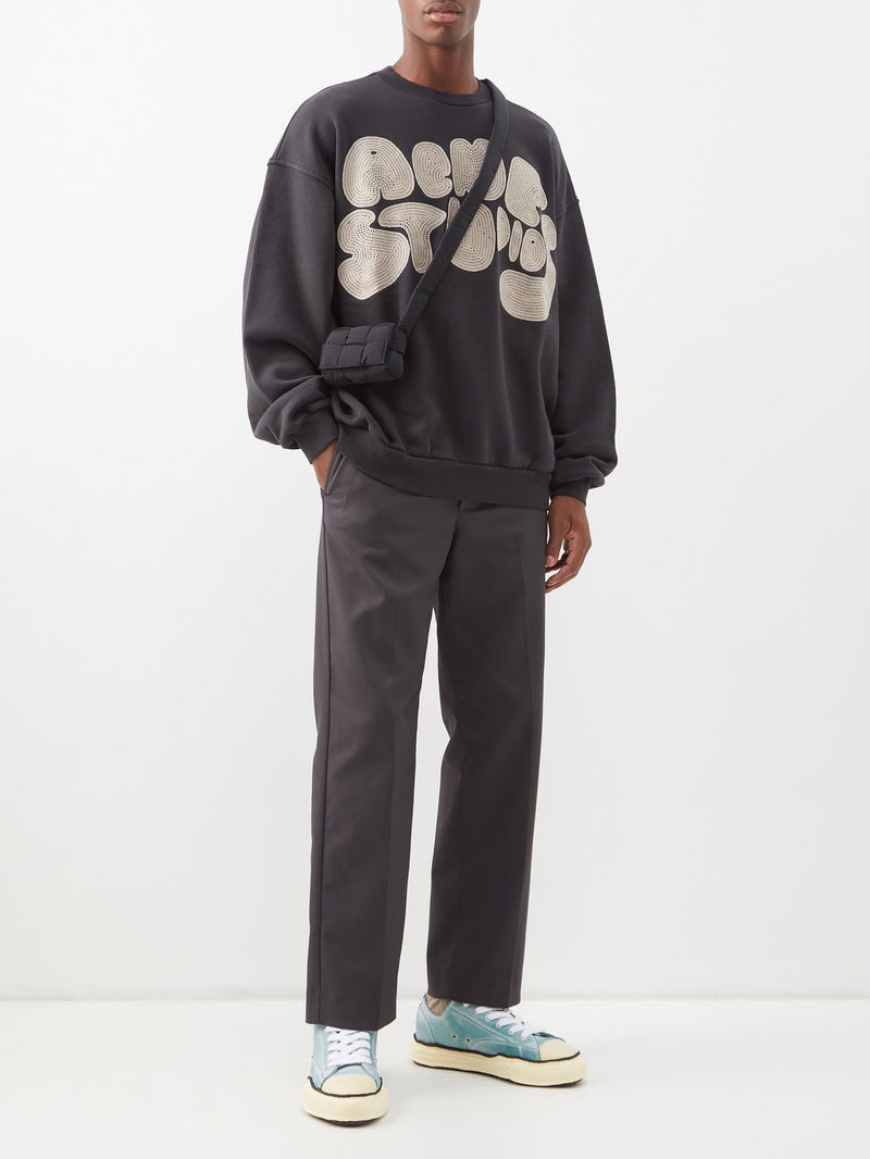 ACNE STUDIOS Fyre Bubble-Logo Jersey Sweatshirt | endource