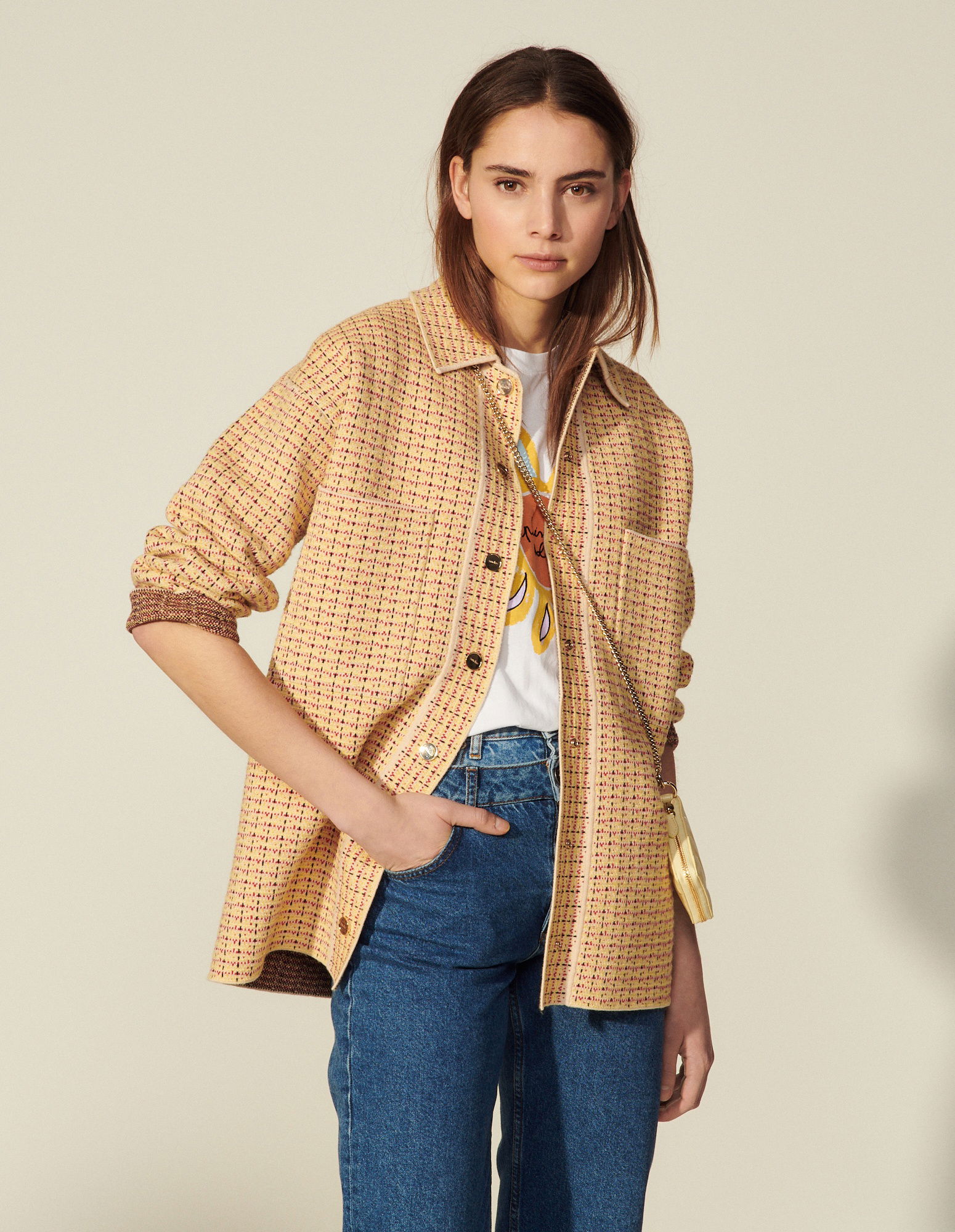 Modern tweed overshirt