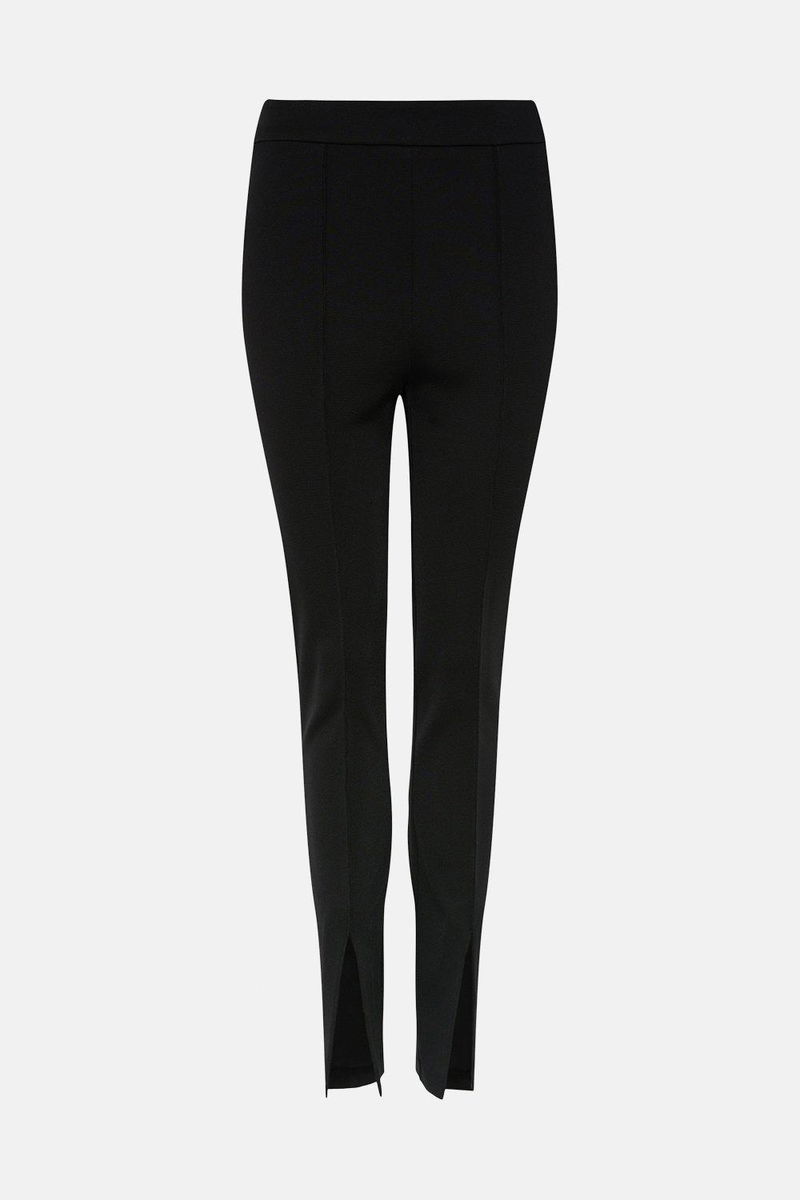 Girlfriend Collective Luxe Split Hem Cropped Leggings, Black at John Lewis  & Partners