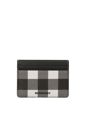 Burberry Check Cardholder With Chain in White