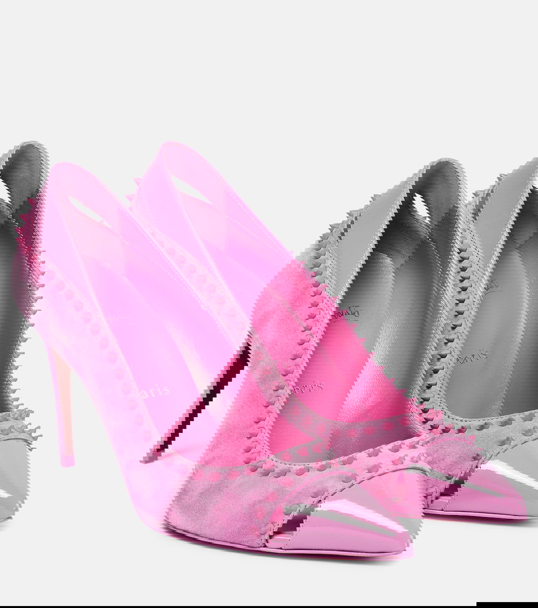 CHRISTIAN LOUBOUTIN Duvette Spikes 85 Suede Pumps endource