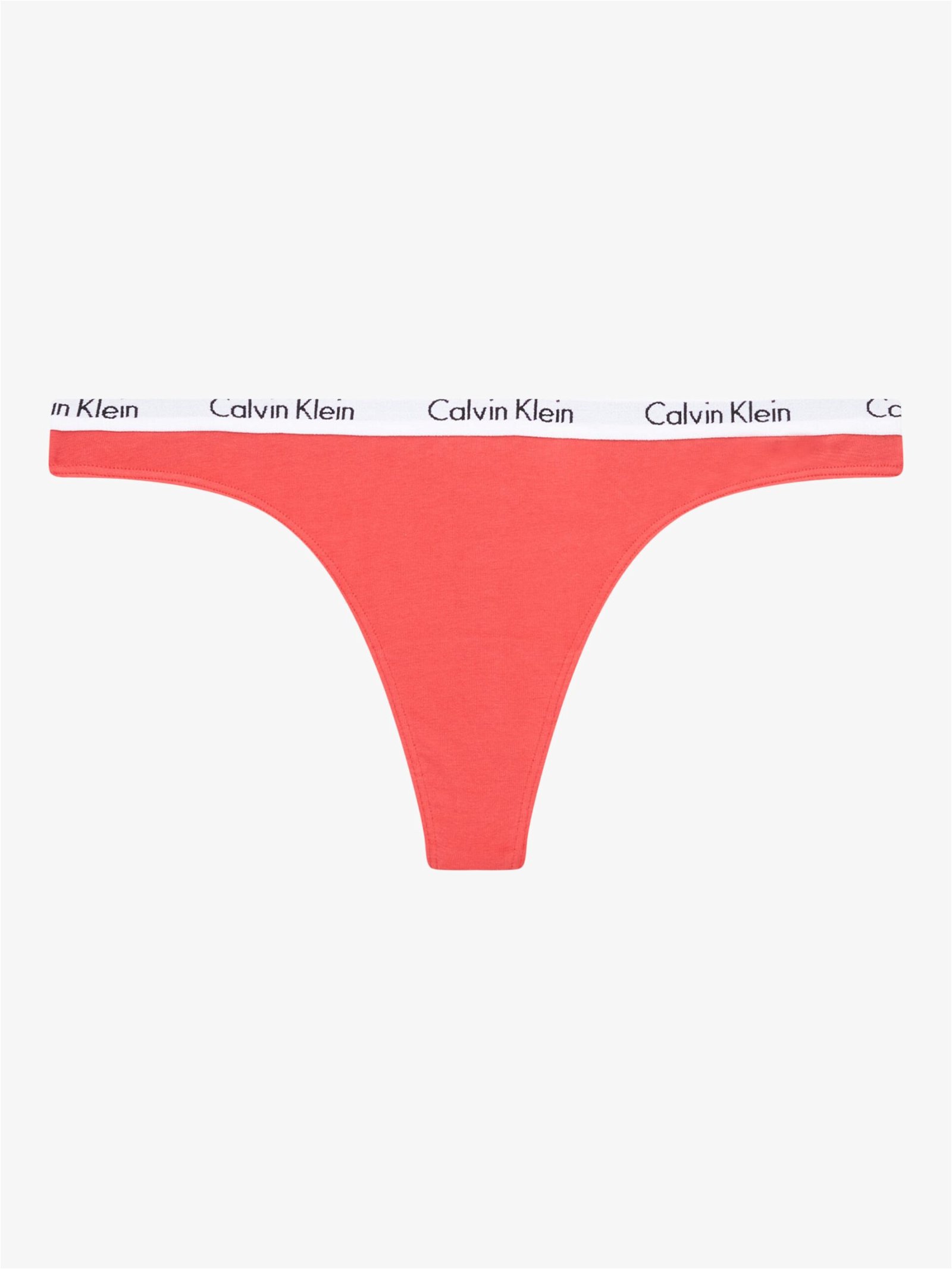 Calvin Klein Women's Carousel Thong/String 3-Pack - Black/Red/Stripe