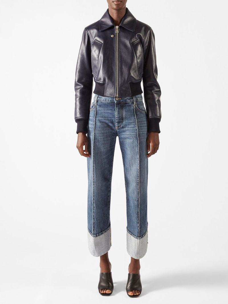 BOTTEGA PointCollar Leather Jacket Endource