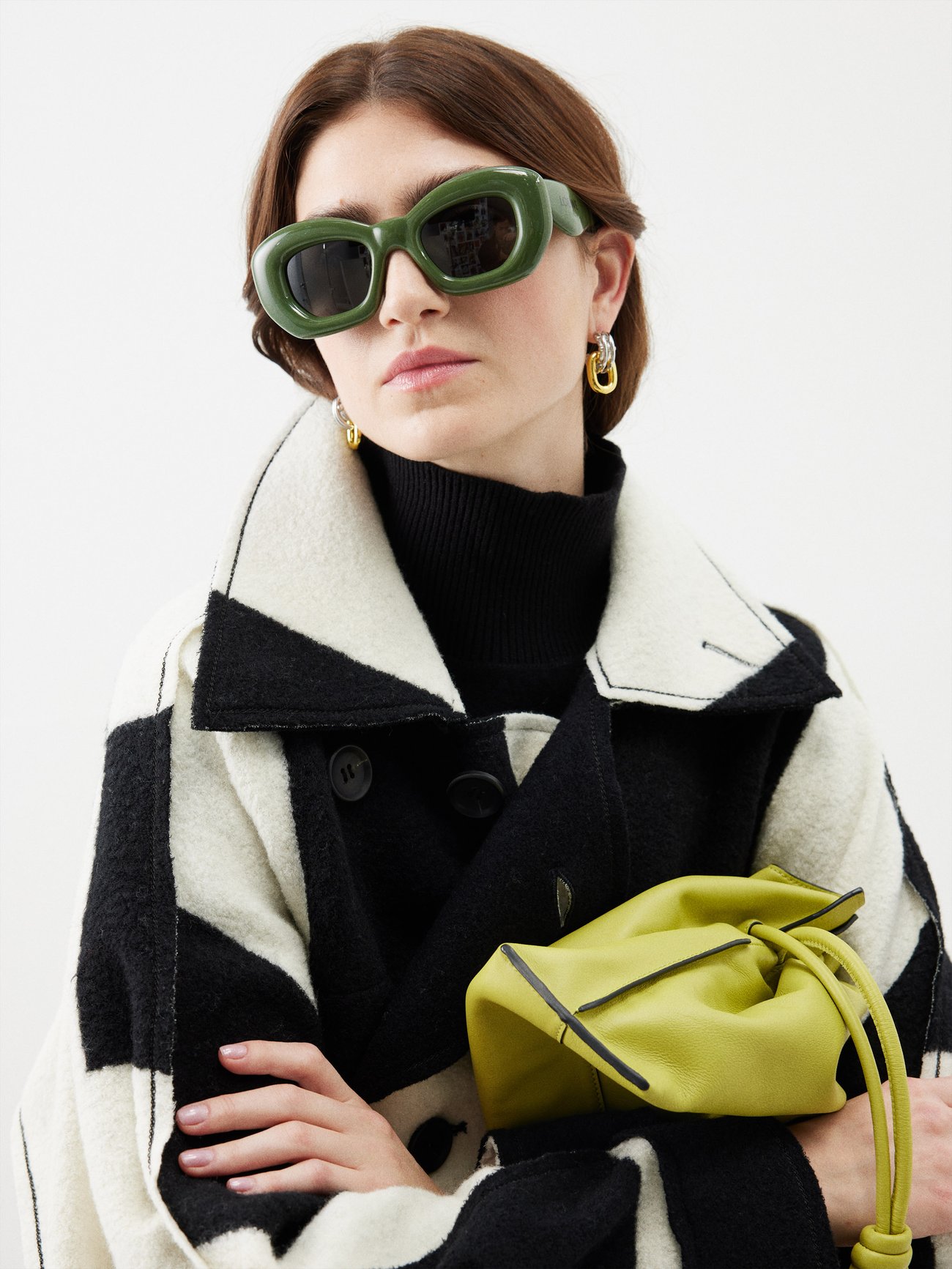 LOEWE Inflated Cat-Eye Acetate Sunglasses | endource