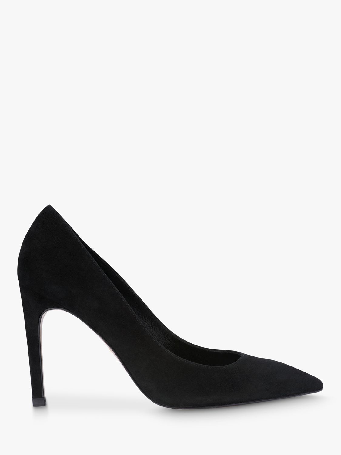 WHISTLES Cornel Stiletto Heel Suede Court Shoes in Black Endource