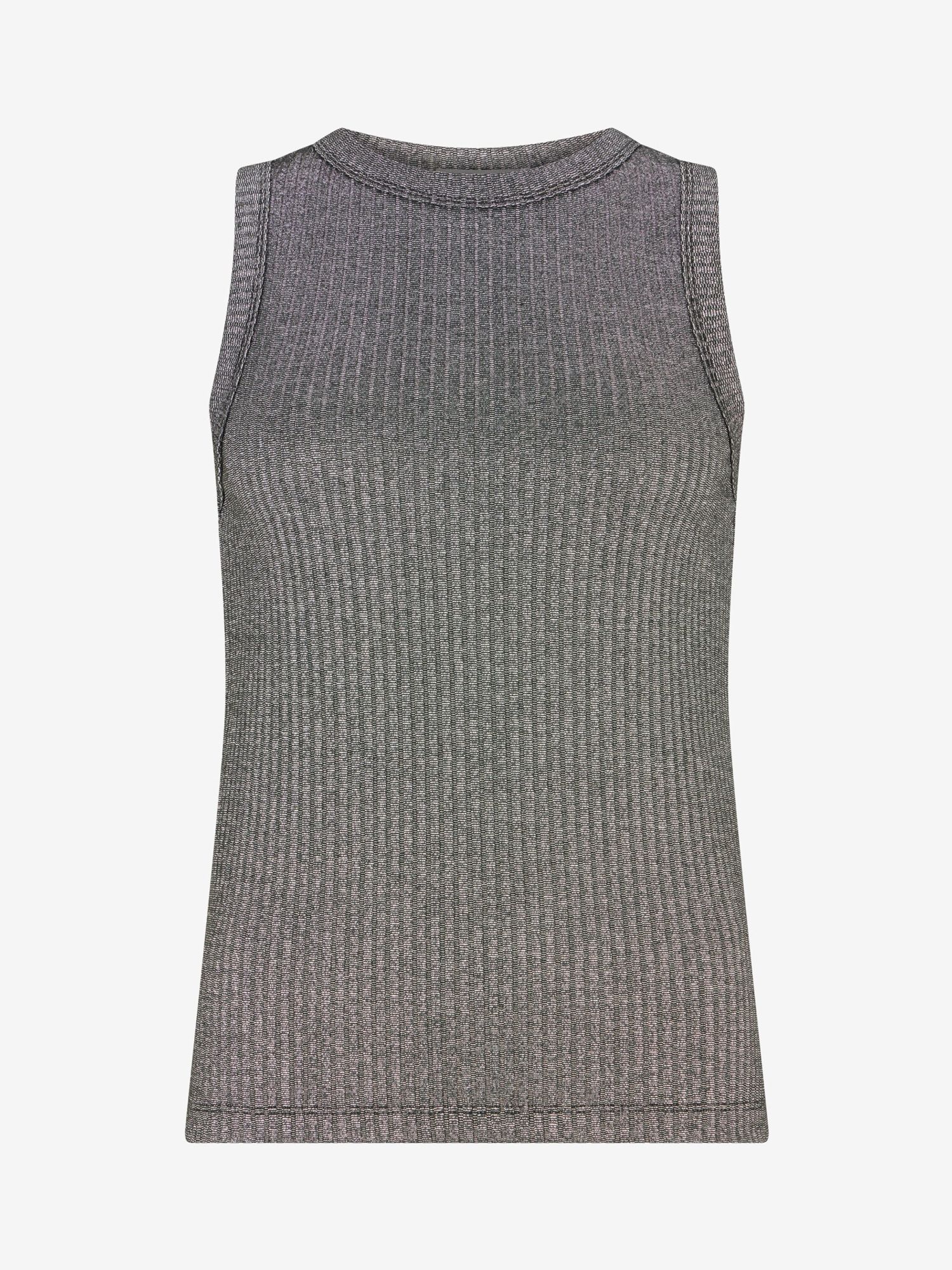 MINT VELVET Metallic Vest Top in Dark Grey | Endource