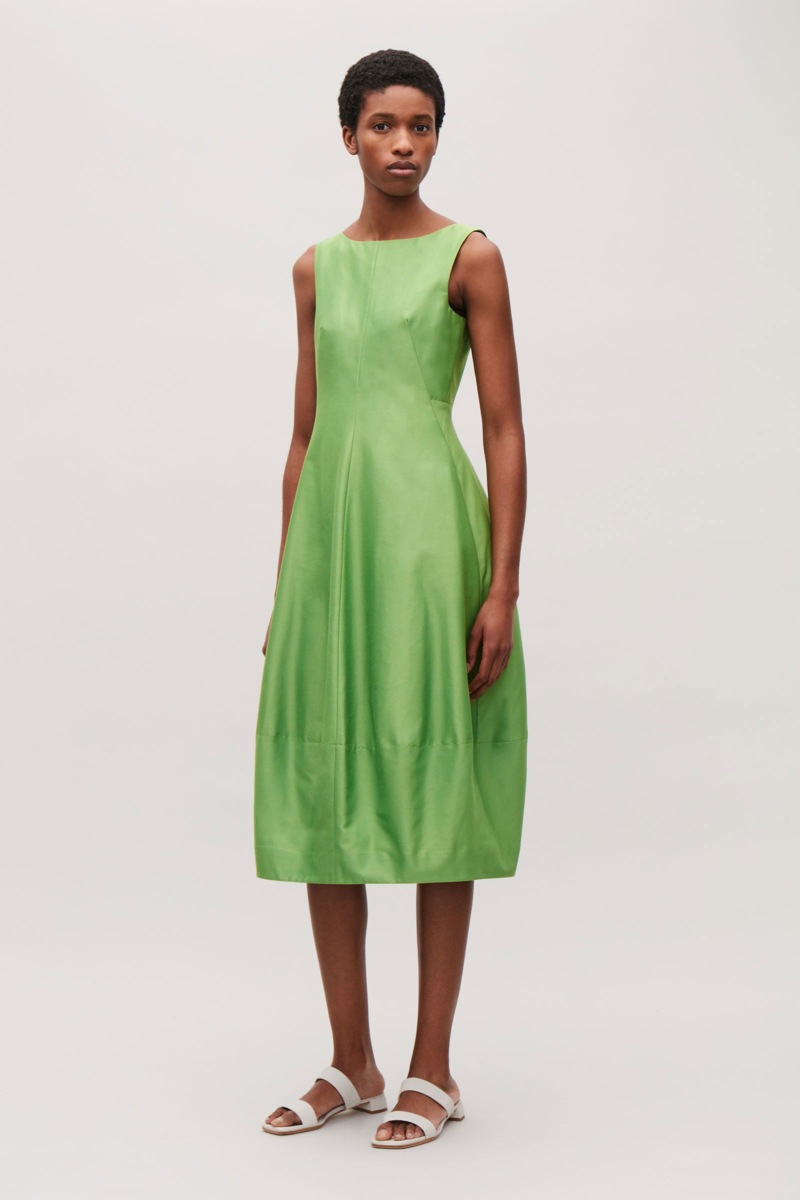 HOT ! Maxi Dress Cos Green Cocoon Dress COS Sleeveless Cocoon Dress Endource