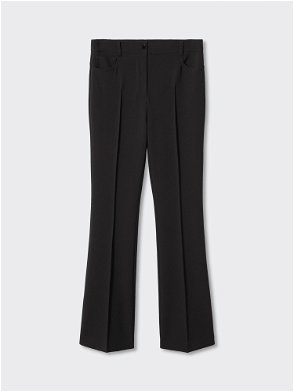 Phase Eight Ara Side Split Bootcut Trousers, Black, 8R