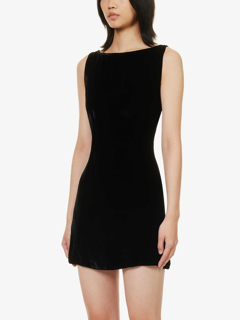 REFORMATION Brisbane Sleeveless Silk-Blend Mini Dress | endource