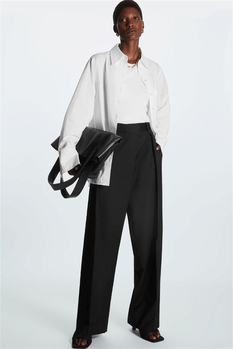 THE DECONSTRUCTED PANTS - BLACK - Trousers - COS