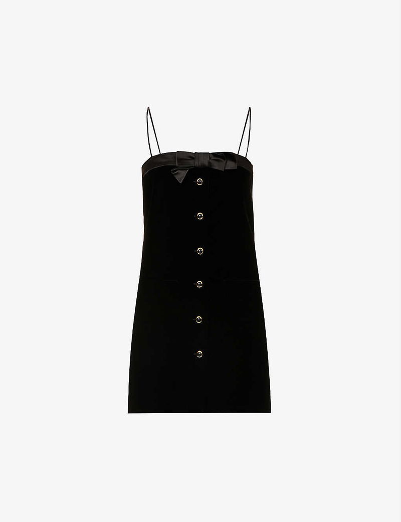 Black Bow-trimmed velvet dress, Miu Miu