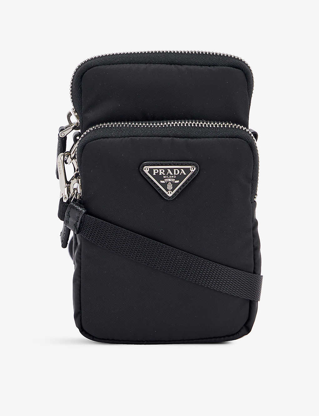 PRADA Brand-Plaque Detachable-Strap Bag in NERO | Endource