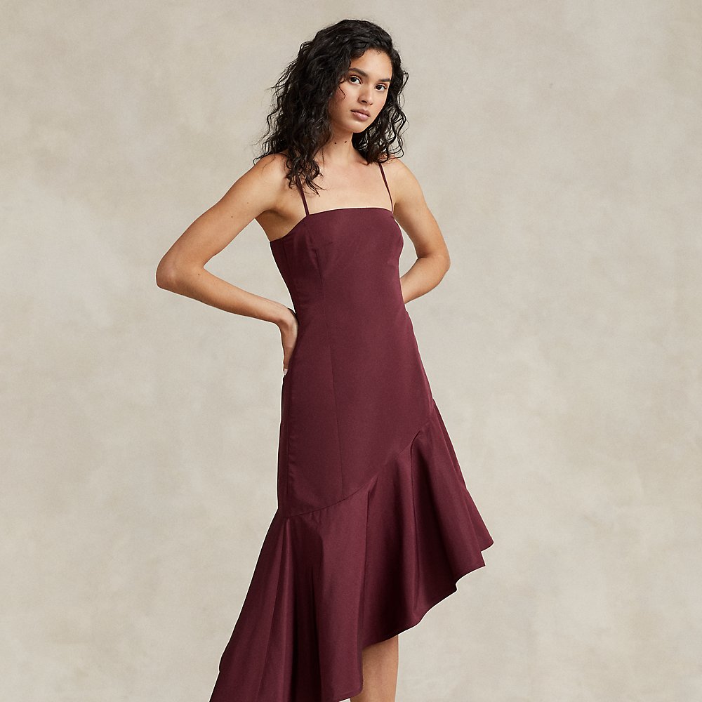 ralph lauren jersey taffeta dress POLO Asymmetrical Sleeveless Gown Polo dress