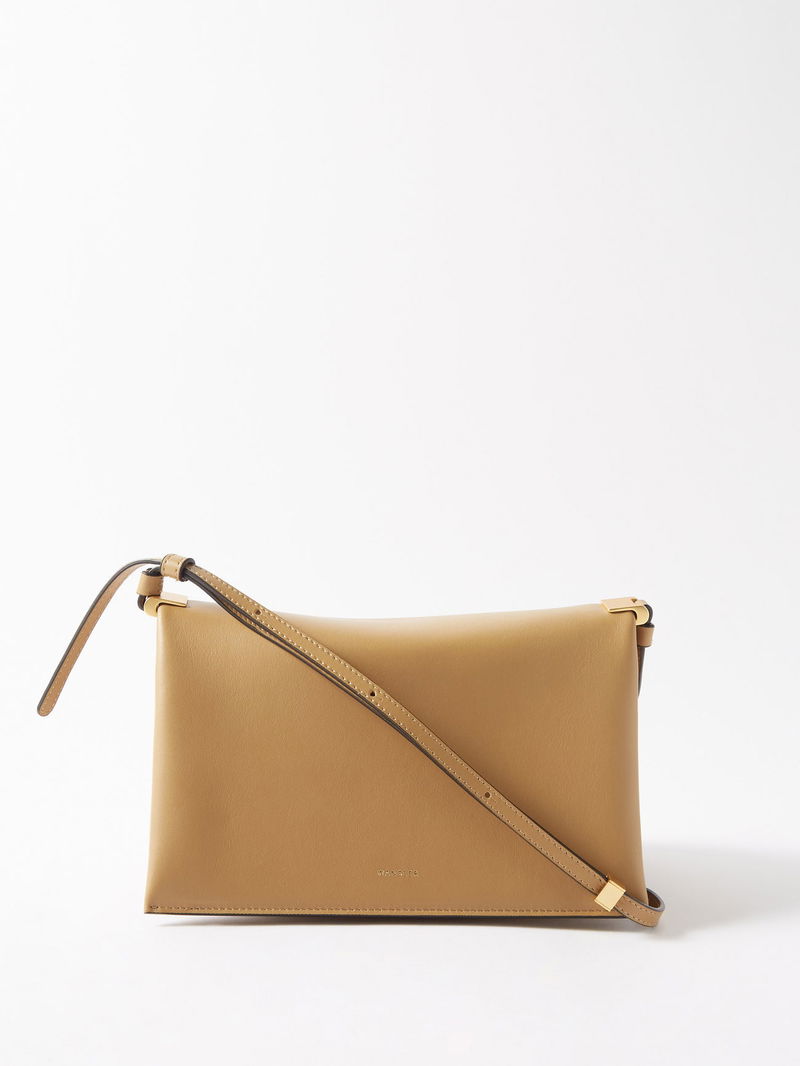 Uma Baguette in Beige Leather