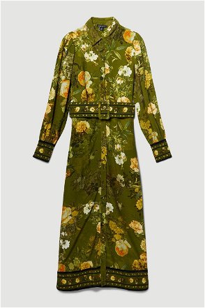 Lydia Millen Lace Trim Floral Maxi Dress | Karen Millen