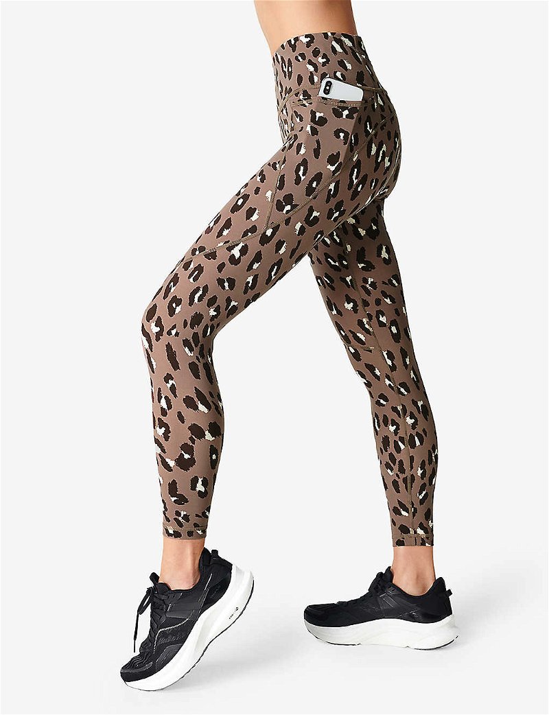 Sweaty Betty POWER 7/8 WORKOUT LEGGINGS - Leggings - brown cheetah