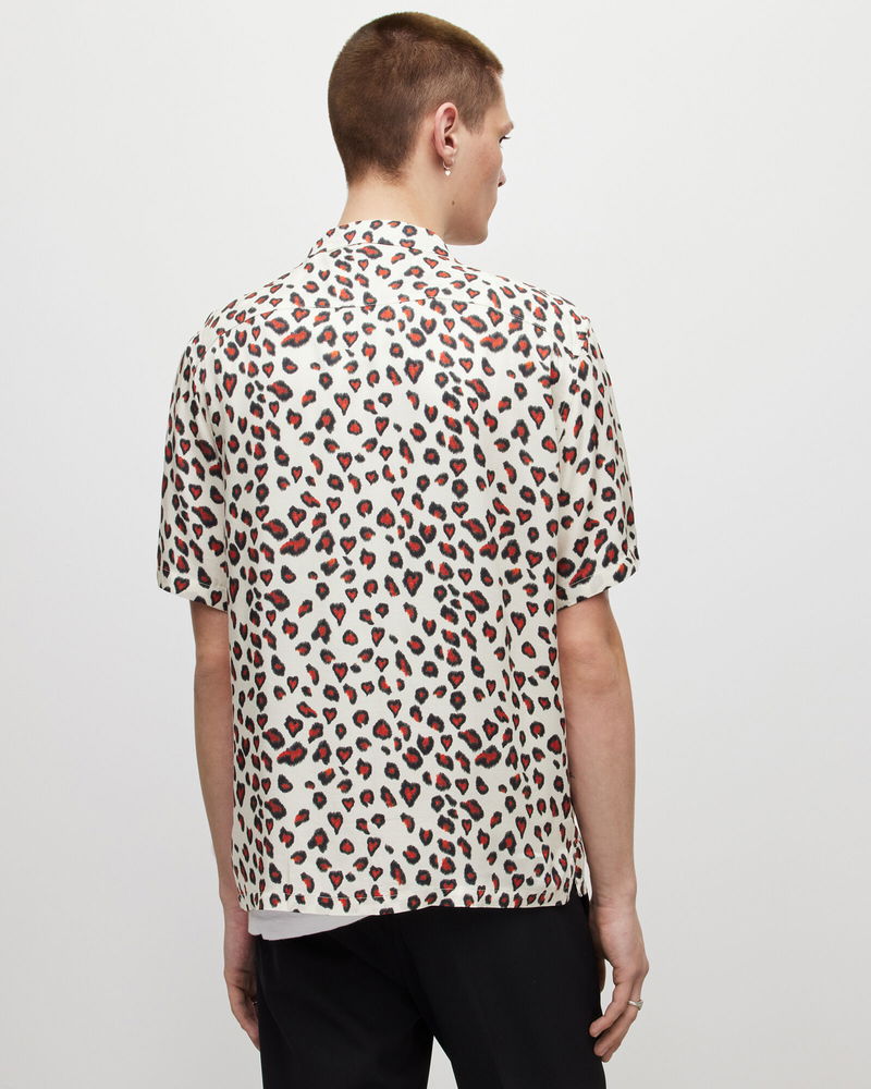 ALLSAINTS Romantik Leopard Print Shirt in Off White | endource