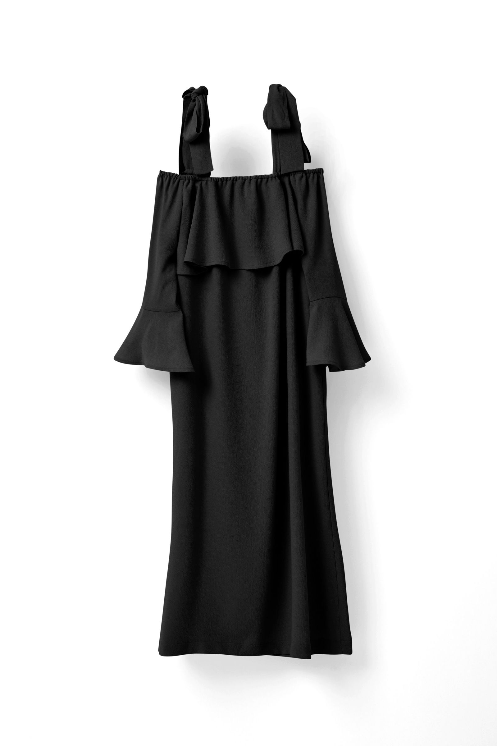knee length dresses for ladies GANNI Gathered Maxi Dress – Closet Club main image 0