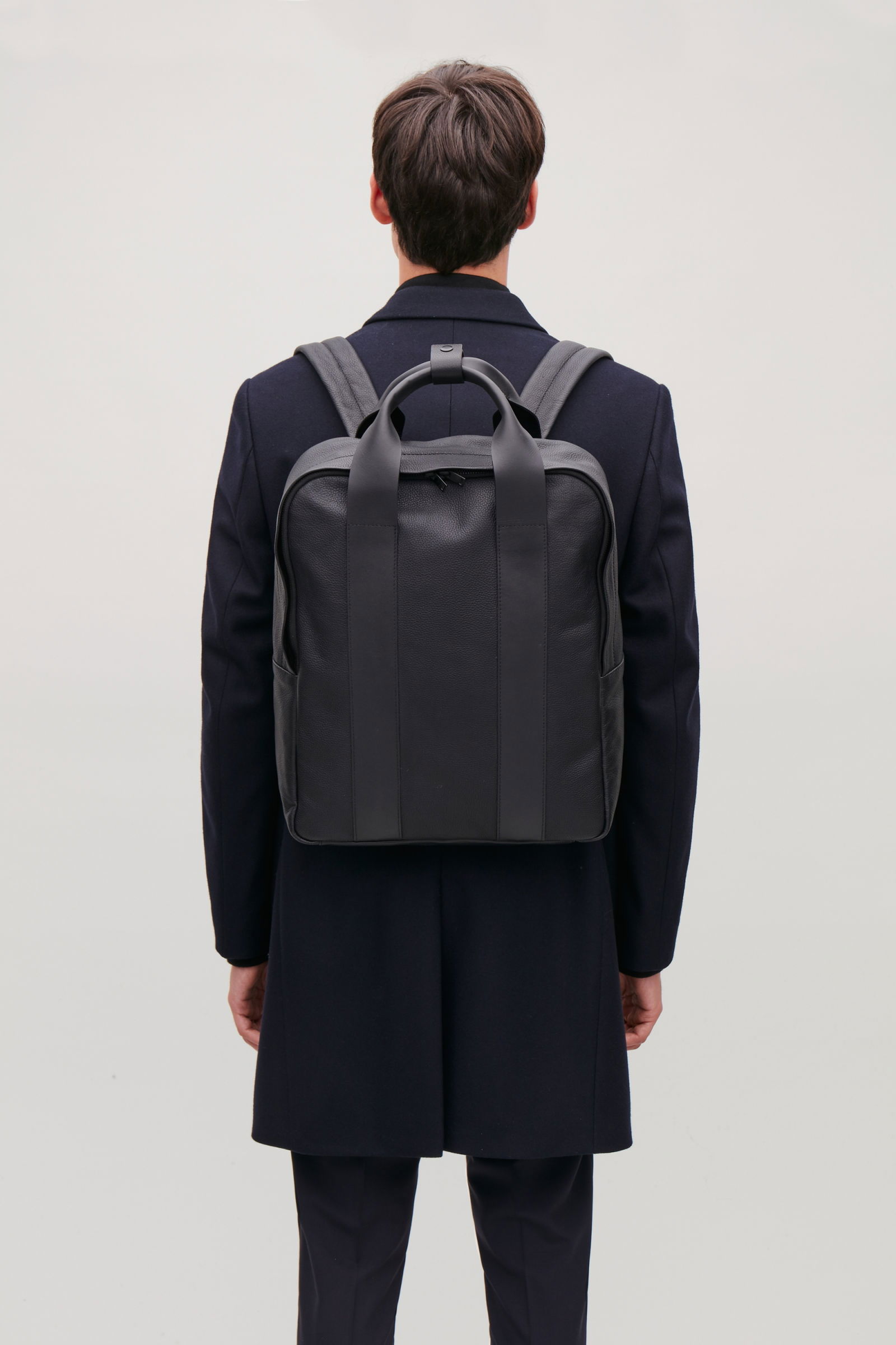 COS Grained Leather Tote Backpack | endource