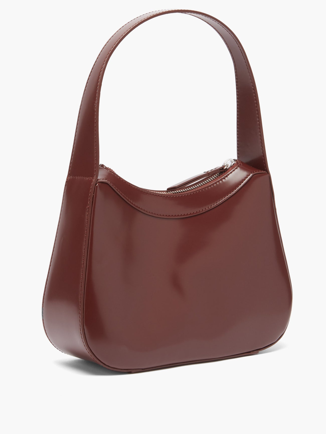 Black Box Calf Leather By Far Kiki Bag Hannah Black Creased Calf 