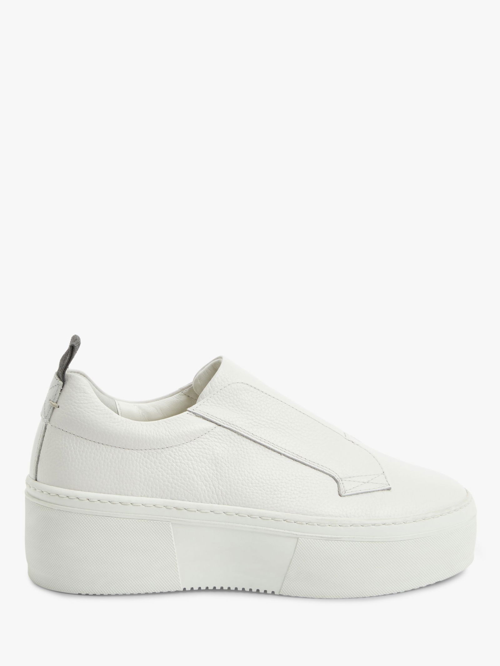 KIN Erennie Leather Chunky Sole Slip On Trainers in White | endource