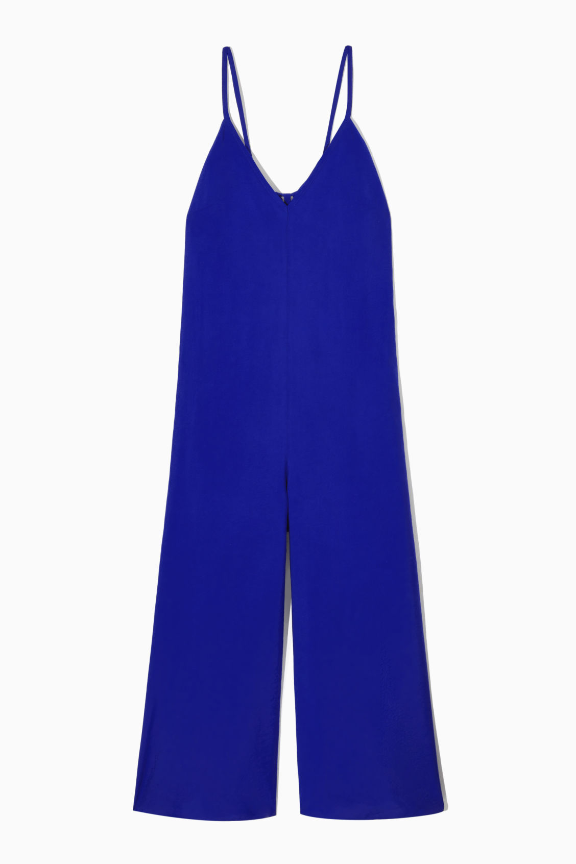 Abstract Print V-Neck Wide Leg Jumpsuit