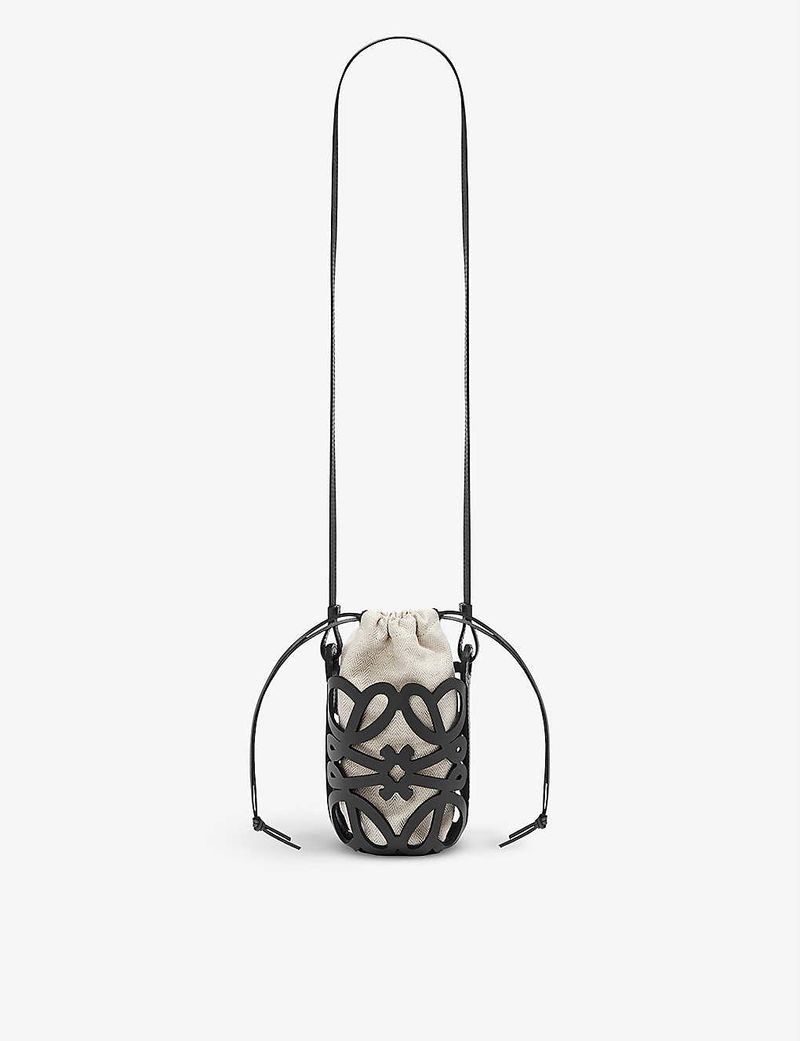 Anagram Cutout Monochrome Bucket Bag