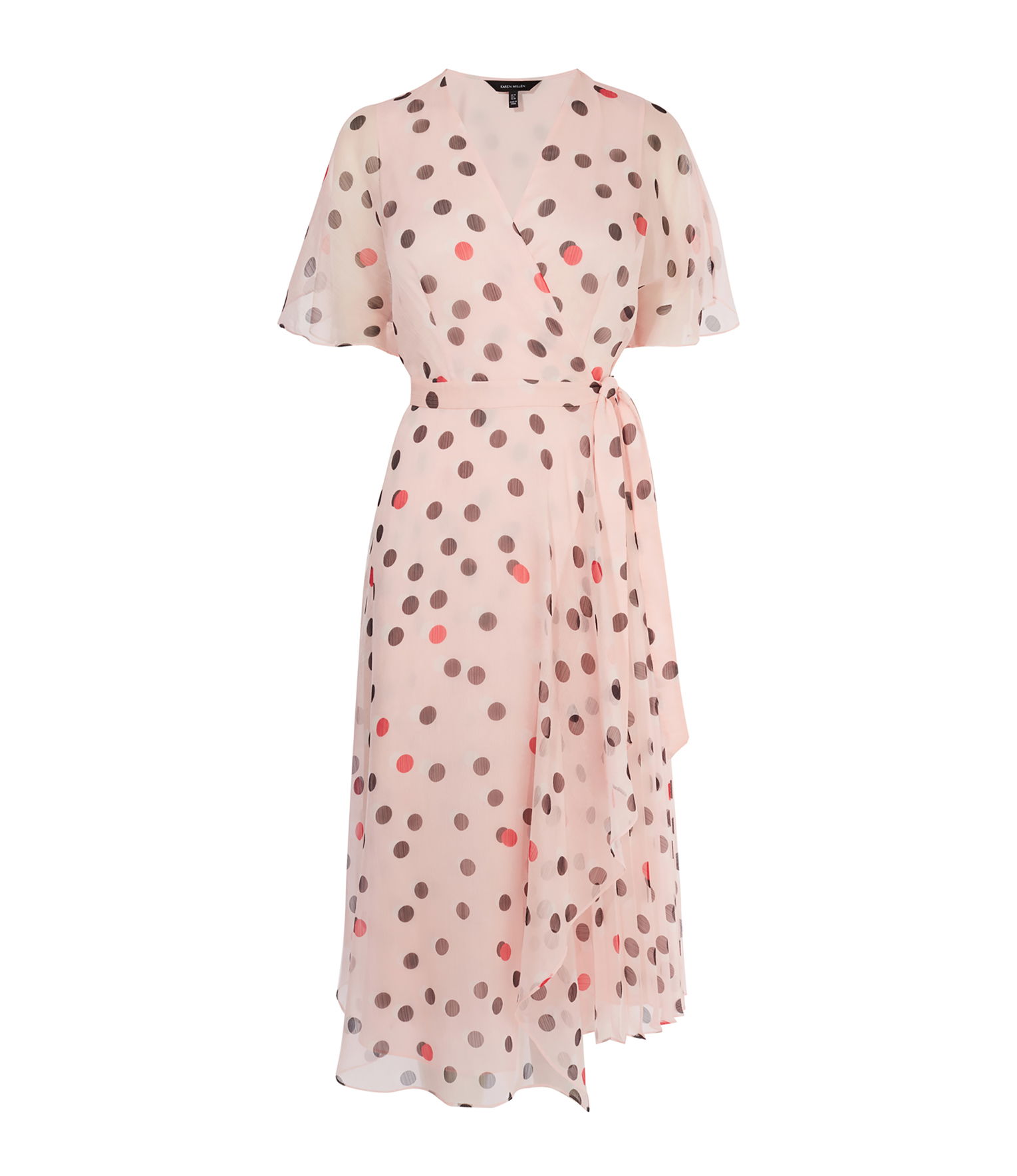 karen millen polka dot midi dress Pink Coast Petite Polka Dot Tiered Organza Midi Dress
